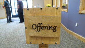 Offering box wooden box